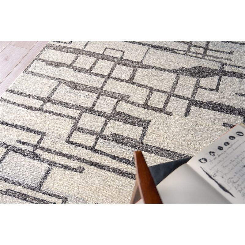 Naturals Hand-Tufted New Zealand Wool Charcoal 8'x10' Area Rug