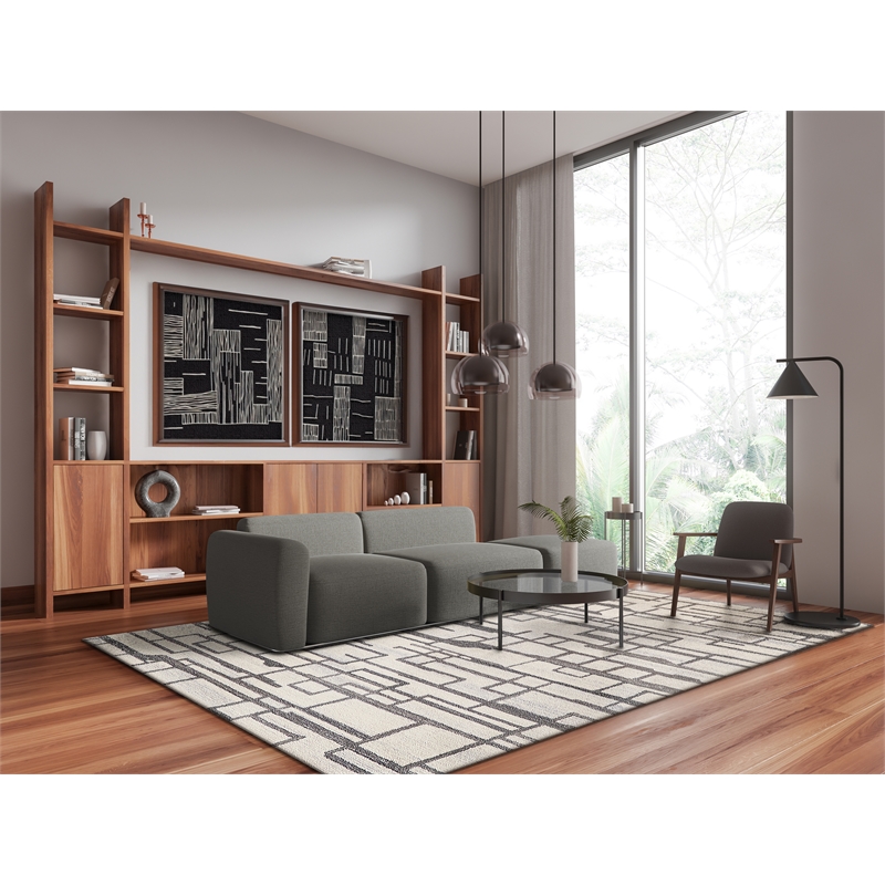Naturals Hand-Tufted New Zealand Wool Charcoal 8'x10' Area Rug