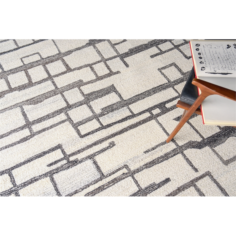 Naturals Hand-Tufted New Zealand Wool Charcoal 8'x14' Area Rug
