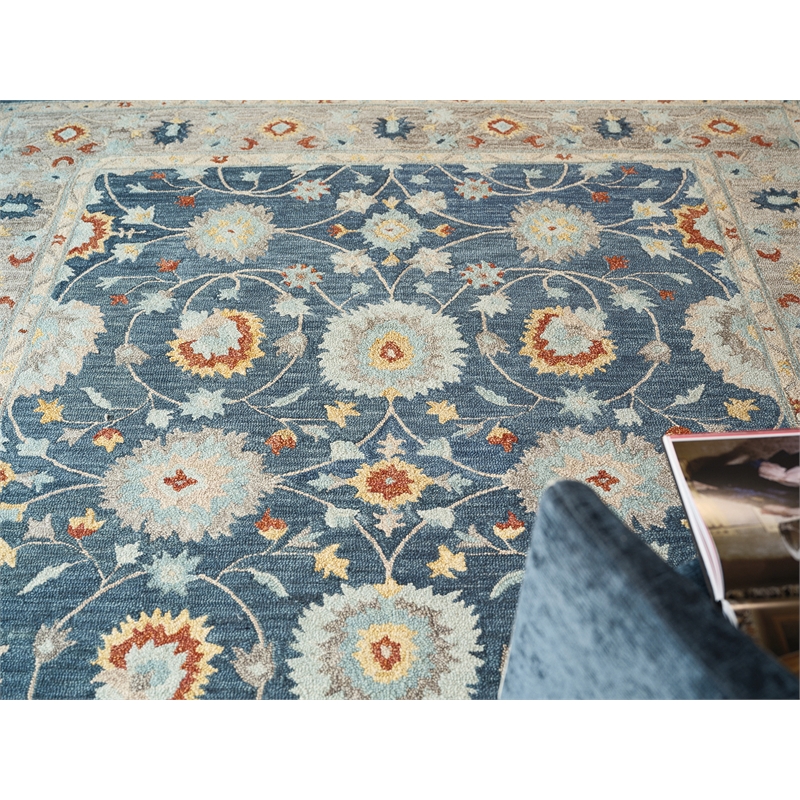 Newport Hand-Tufted New Zealand Wool Blue/Gray 14'x18' Area Rug