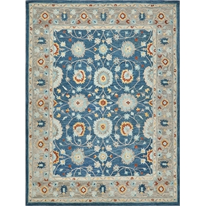 Newport Hand-Tufted New Zealand Wool Blue/Gray 14'x18' Area Rug