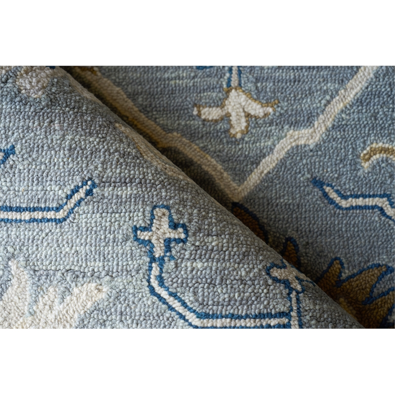 Newport Hand-Tufted New Zealand Wool Gray/Blue 12'x15' Area Rug