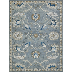 Newport Hand-Tufted New Zealand Wool Gray/Blue 6'x9' Area Rug