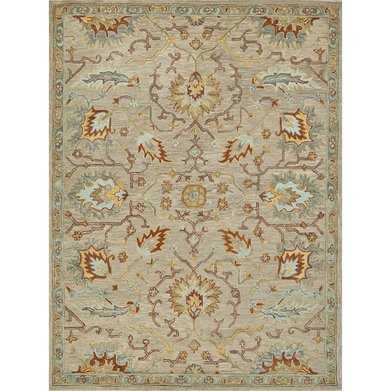 Newport Hand-Tufted New Zealand Wool Beige/Brown 14'x18' Area Rug