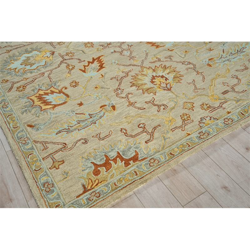Newport Hand-Tufted New Zealand Wool Beige/Brown 6'x9' Area Rug