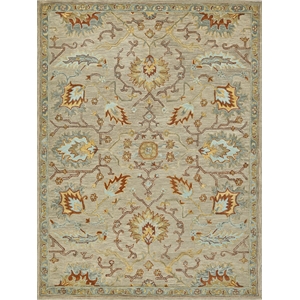 Newport Hand-Tufted New Zealand Wool Beige/Brown 6'x9' Area Rug