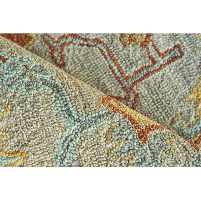 Newport Hand-Tufted New Zealand Wool Beige/Brown 8'x10' Area Rug