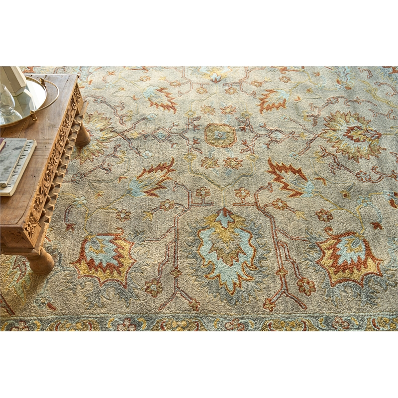 Newport Hand-Tufted New Zealand Wool Beige/Brown 8'x10' Area Rug