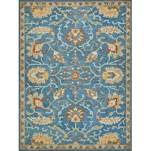Newport Hand-Tufted New Zealand Wool Blue/Ivory 10'x14' Area Rug