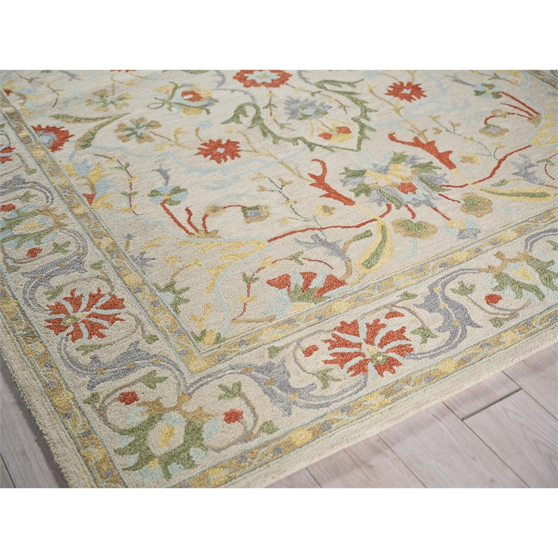 Newport Hand-Tufted New Zealand Wool Beige 6'x9' Area Rug