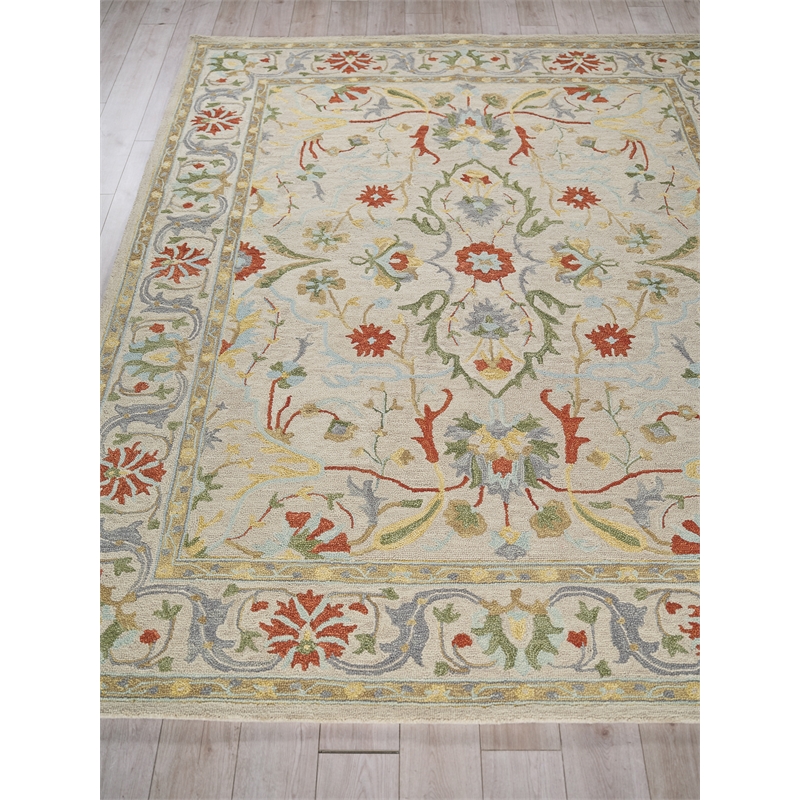 Newport Hand-Tufted New Zealand Wool Beige 6'x9' Area Rug