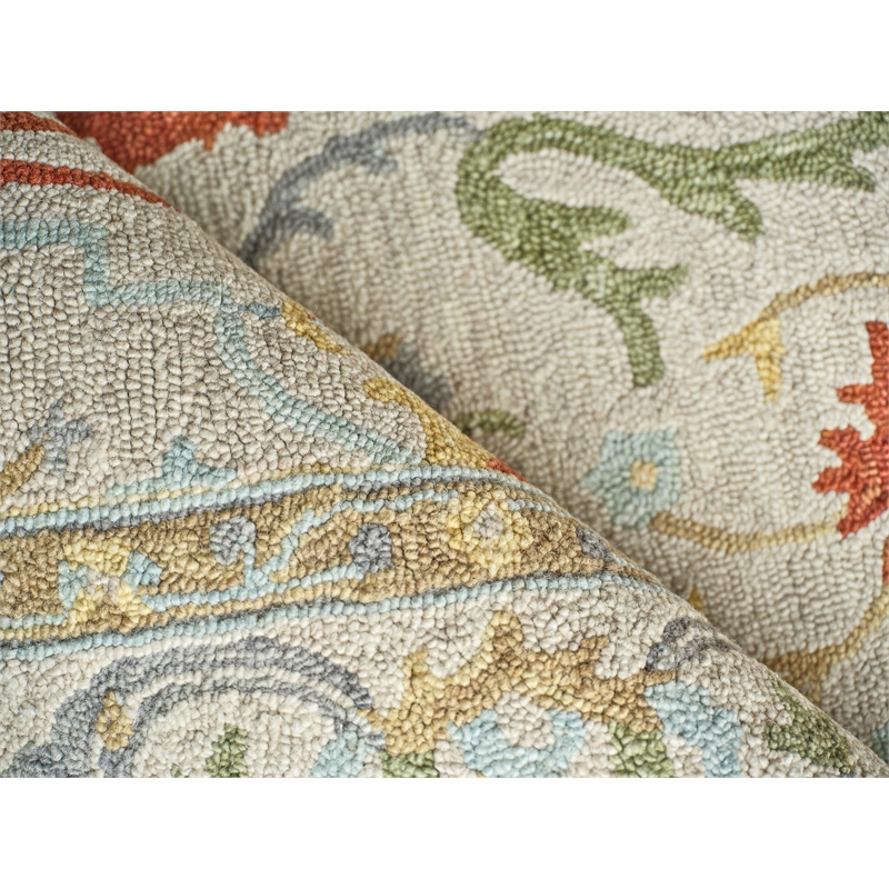 Newport Hand-Tufted New Zealand Wool Beige 6'x9' Area Rug