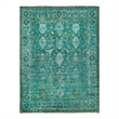Overdye Antique Weave Hand-Knotted New Zealand Wool Green 9'x12' Area Rug