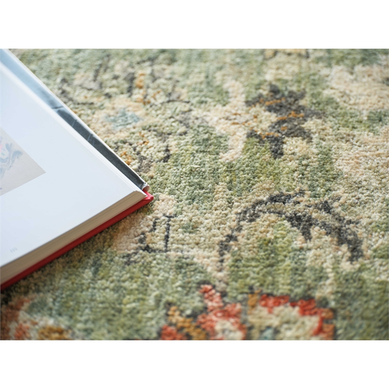 Oxford Hand-Knotted Ghazni Wool Green 6'x9' Area Rug