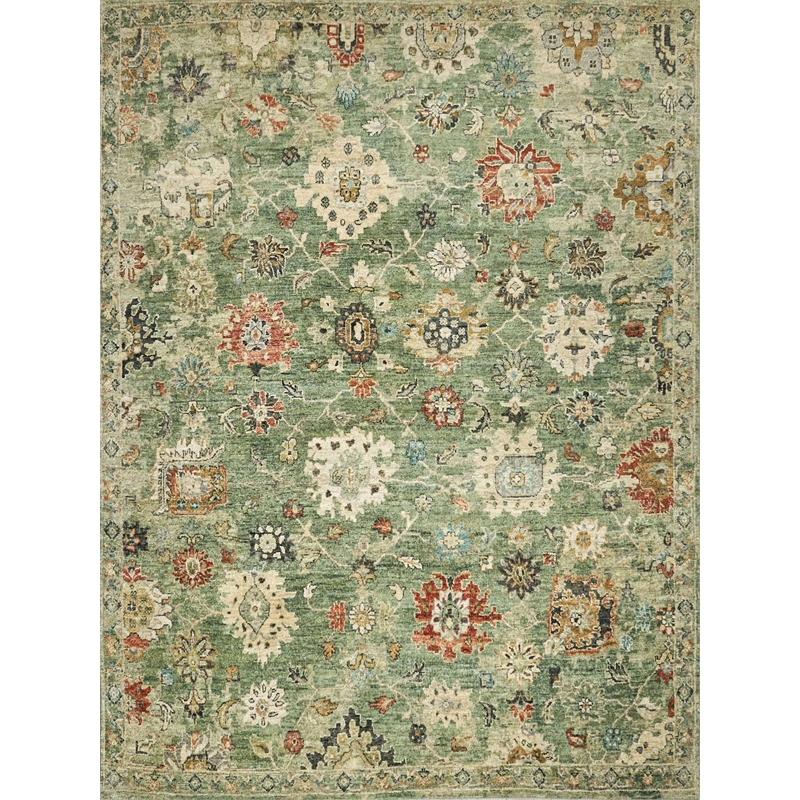 Oxford Hand-Knotted Ghazni Wool Green 6'x9' Area Rug