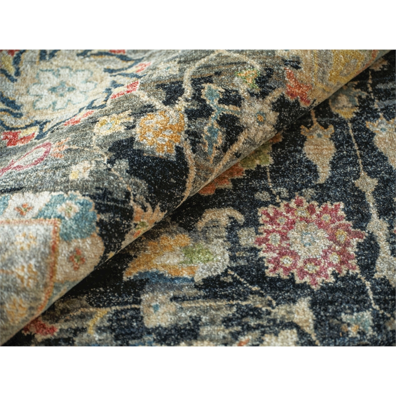 Oxford Hand-Knotted Ghazni Wool Black 9'x12' Area Rug