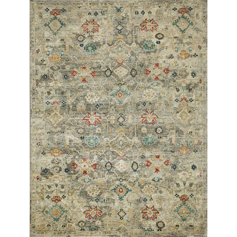 Oxford Hand-Knotted Ghazni Wool Gray 10'x14' Area Rug