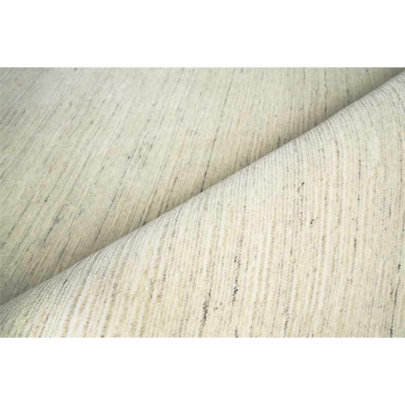 Palazzo Handloomed Wool/Bamboo Silk Light Gray/Gray 12'x15' Area Rug