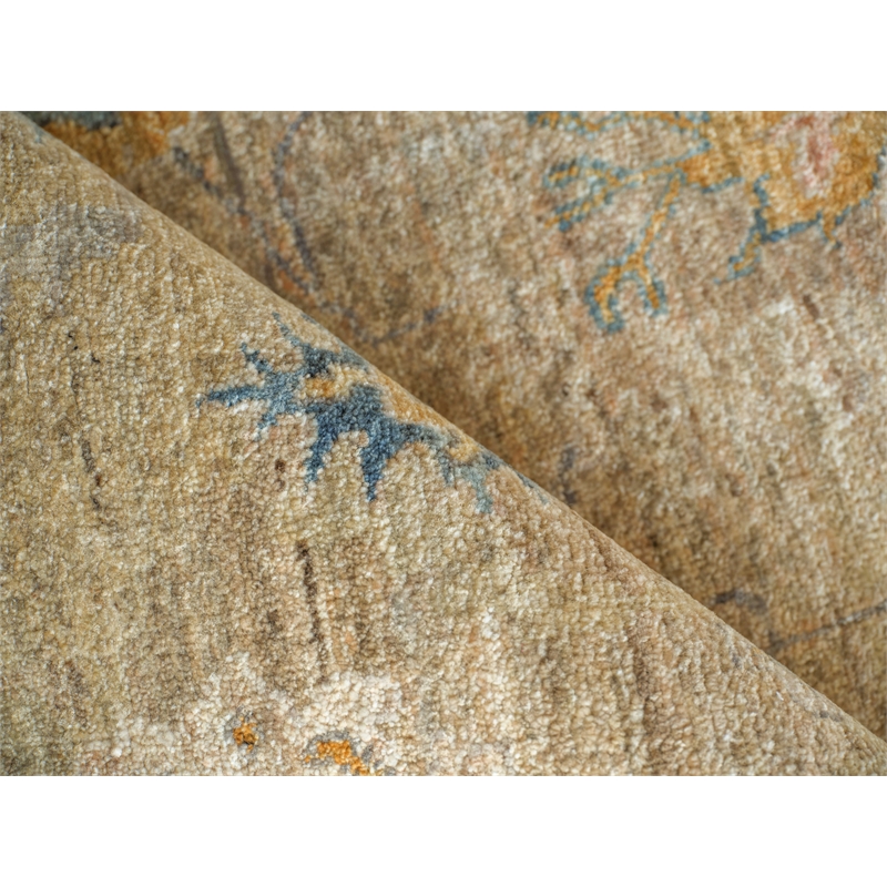 Oxford Hand-Knotted Ghazni Wool Camel 12'x15' Area Rug
