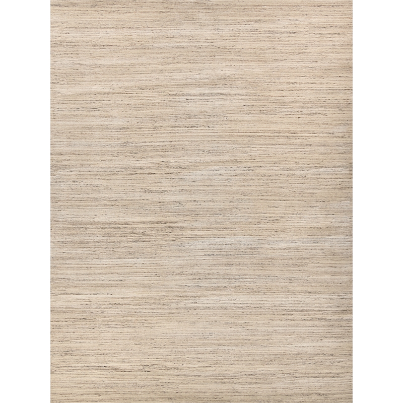Palazzo Handloomed Wool/Bamboo Silk Light Gray/Beige 12'x15' Area Rug