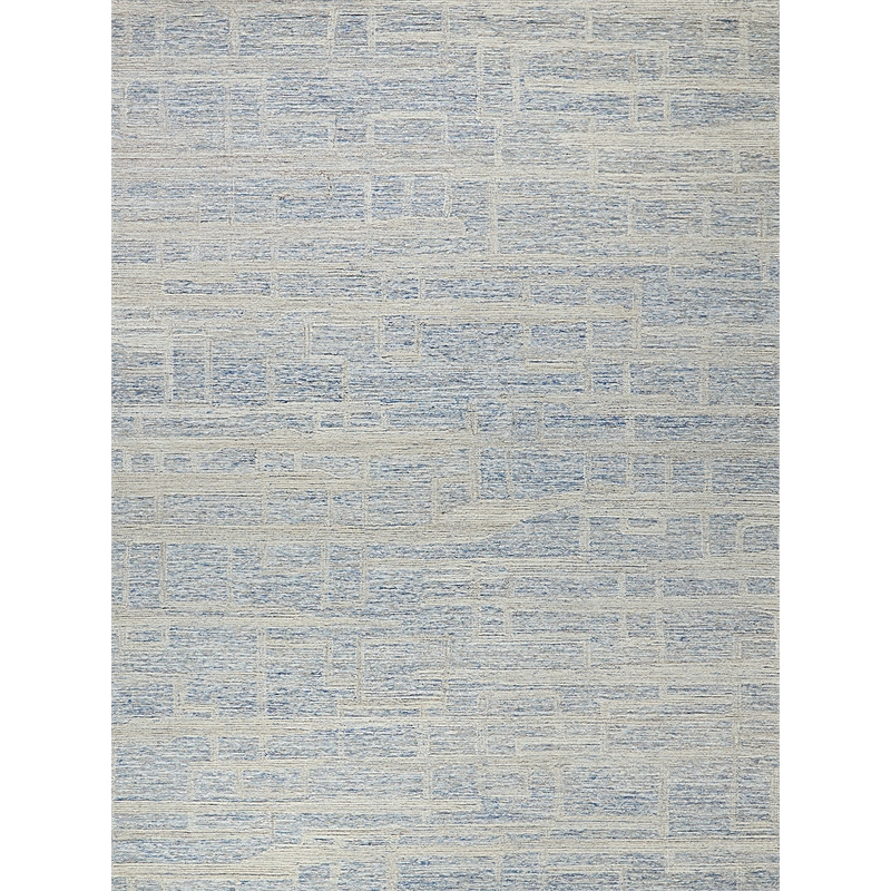 Park City Hand-Tufted New Zealand Wool Blue/Ivory 6'x9' Area Rug