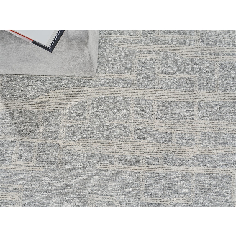 Park City Hand-Tufted New Zealand Wool Light Gray/Ivory 14'x18' Area Rug