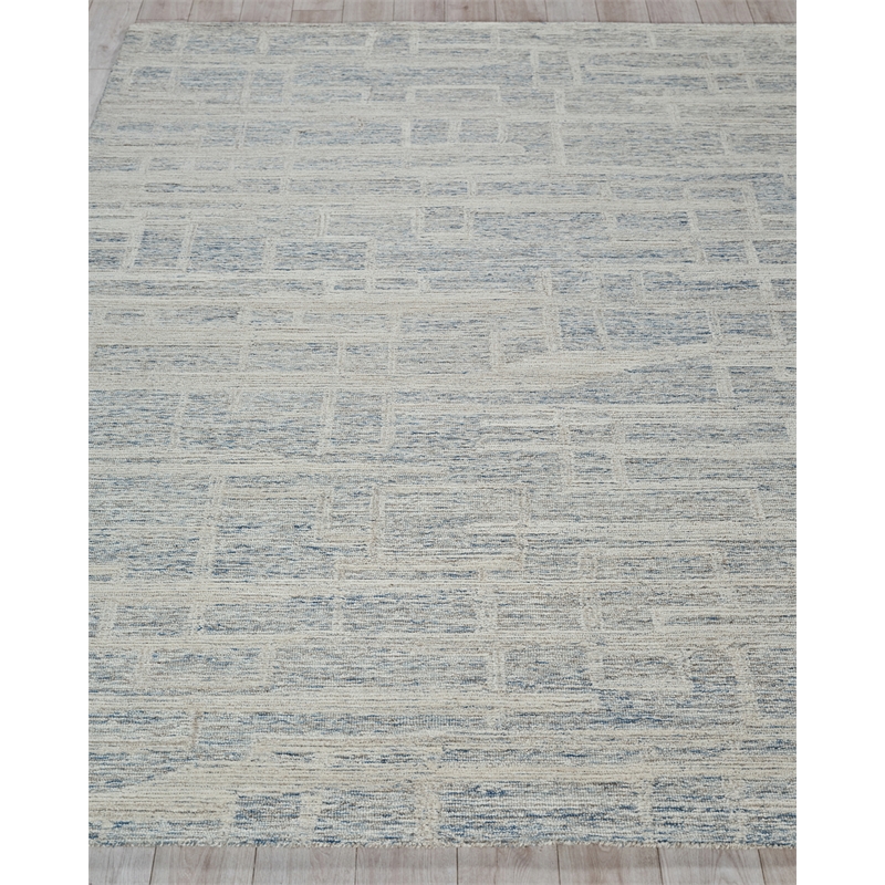 Park City Hand-Tufted New Zealand Wool Blue/Ivory 15'x20' Area Rug