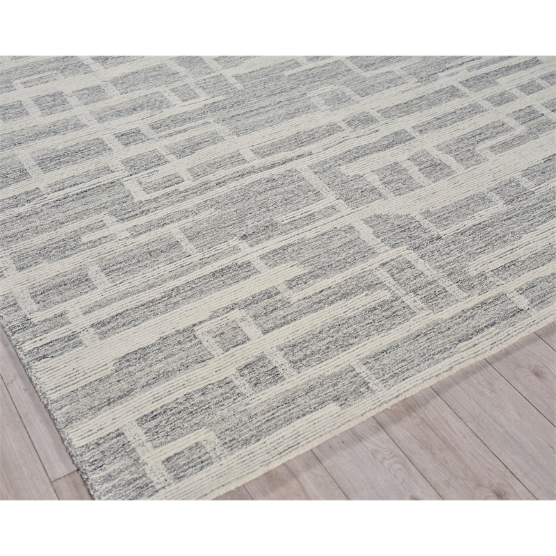 Park City Hand-Tufted New Zealand Wool Gray/Ivory 14'x18' Area Rug