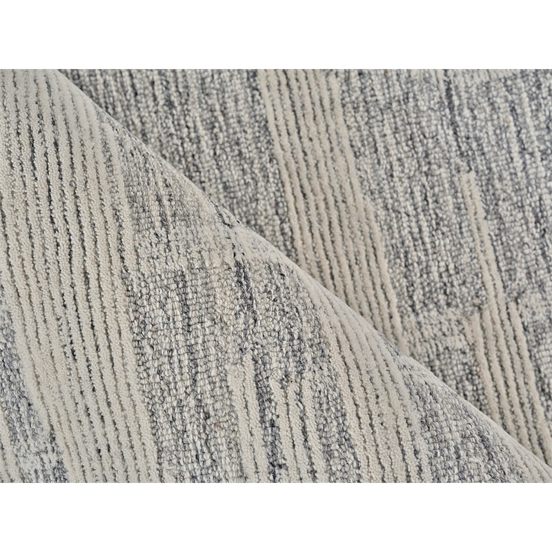 Park City Hand-Tufted New Zealand Wool Gray/Ivory 6'x9' Area Rug