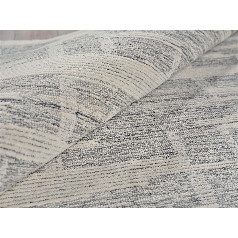Park City Hand-Tufted New Zealand Wool Gray/Ivory 6'x9' Area Rug