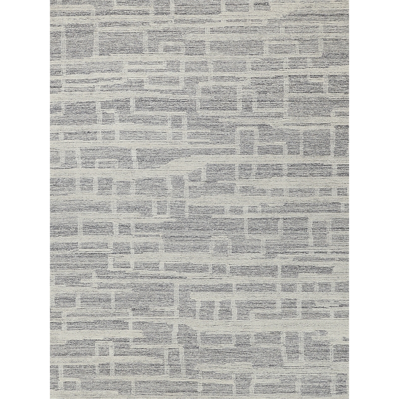 Park City Hand-Tufted New Zealand Wool Gray/Ivory 6'x9' Area Rug