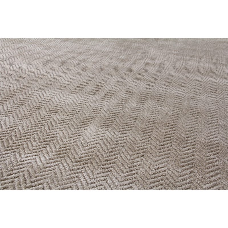 Pavo Handloomed Tencel Light Silver 10'x14' Area Rug