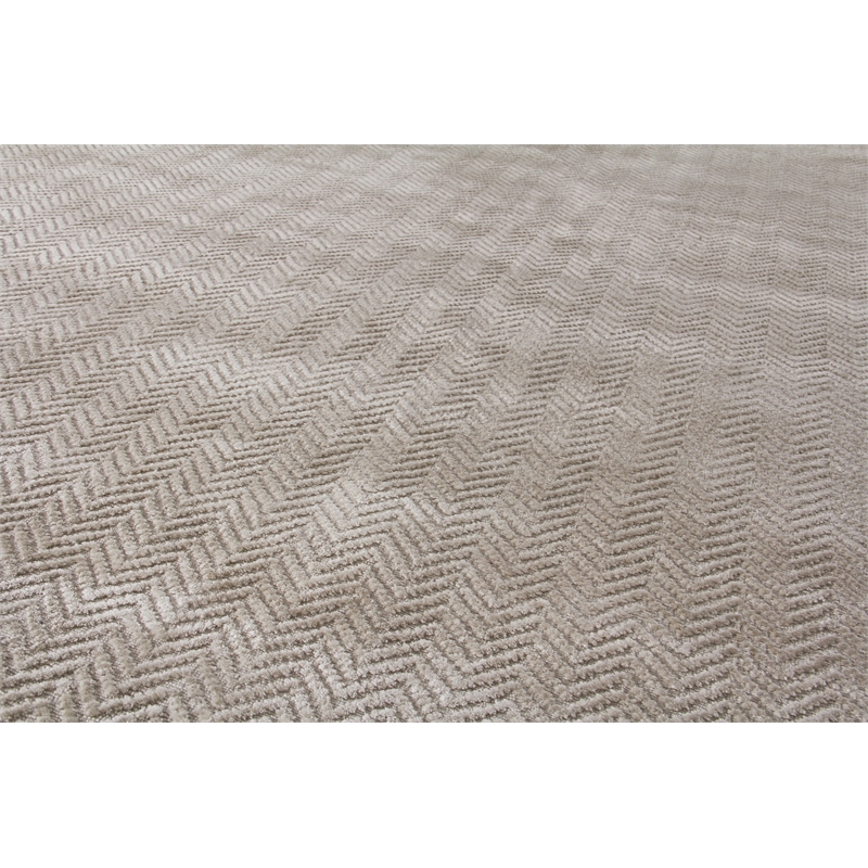 Pavo Handloomed Tencel Light Silver 10'x14' Area Rug