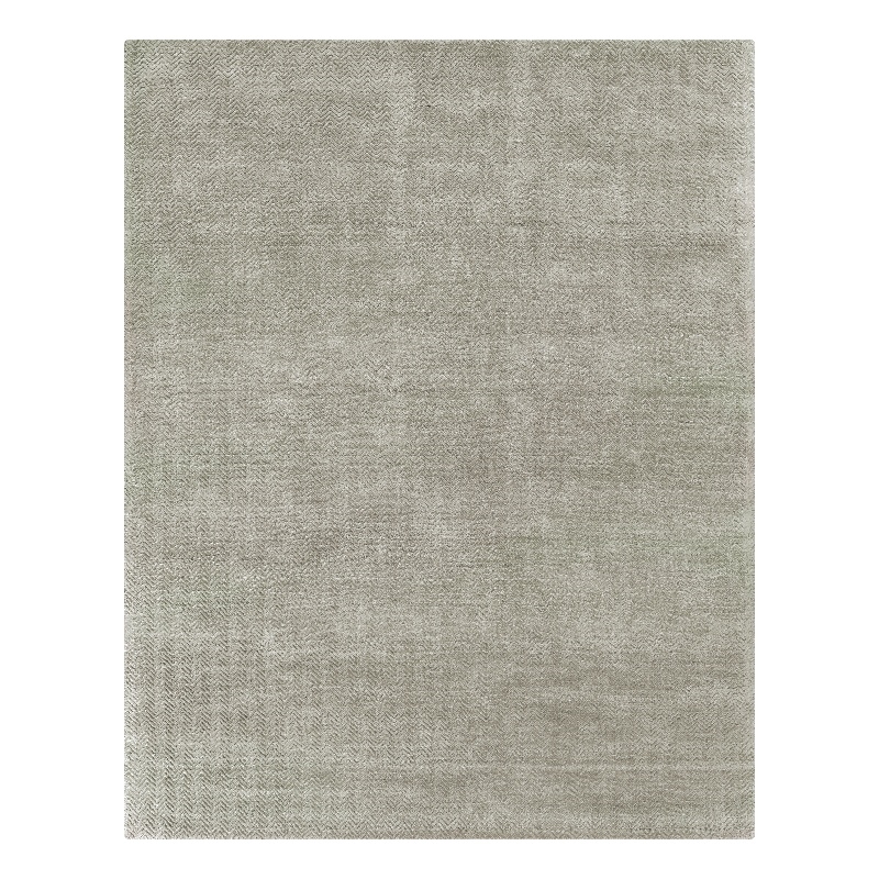Pavo Handloomed Tencel Light Silver 10'x14' Area Rug