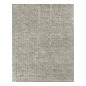 Pavo Handloomed Tencel Light Silver 8'x10' Area Rug
