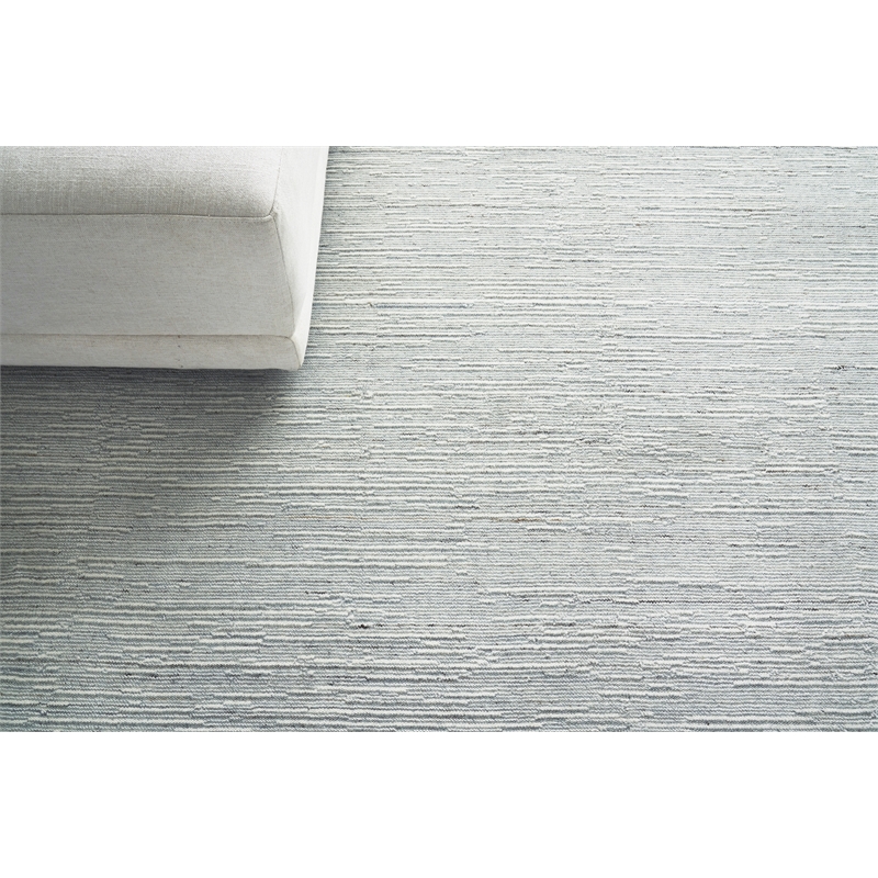 Palazzo Handloomed Wool/Bamboo Silk Aqua 12'x15' Area Rug