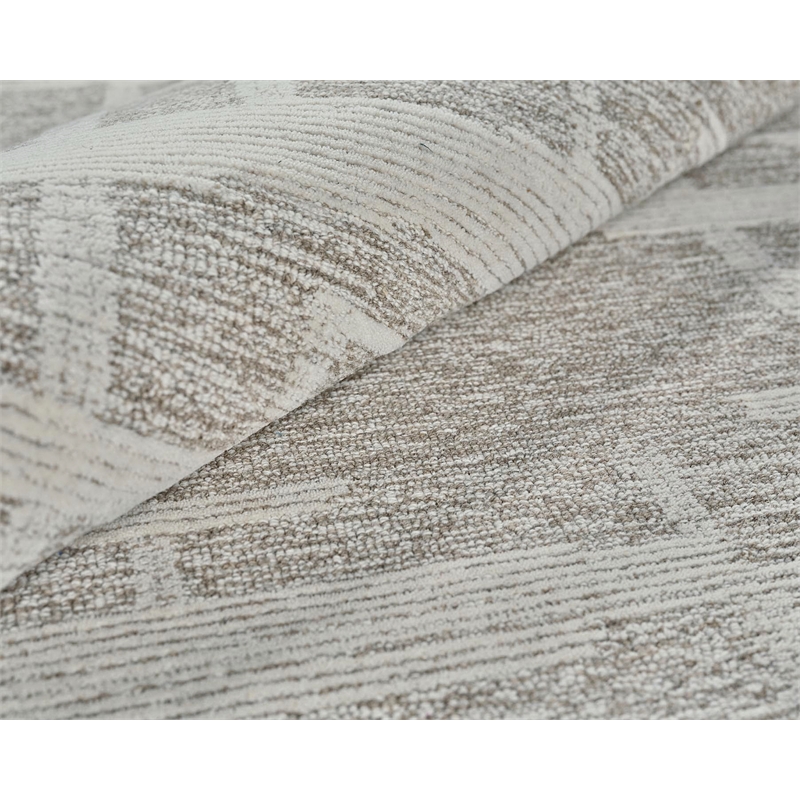 Park City Hand-Tufted New Zealand Wool Beige/Ivory 5'x8' Area Rug