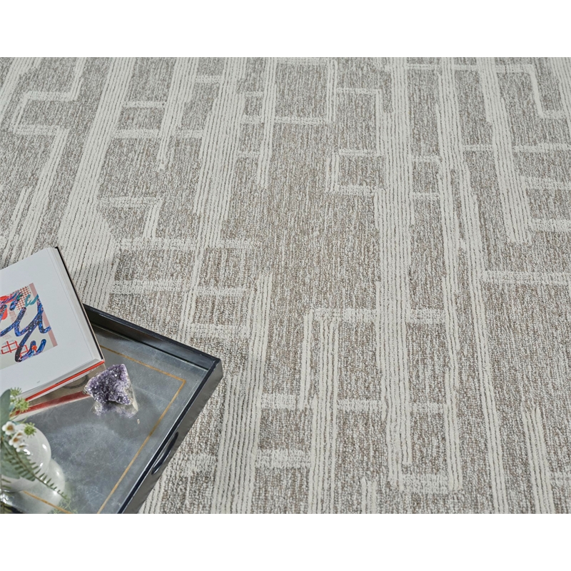 Park City Hand-Tufted New Zealand Wool Beige/Ivory 5'x8' Area Rug