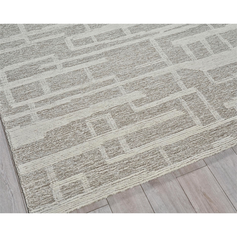Park City Hand-Tufted New Zealand Wool Beige/Ivory 8'x10' Area Rug