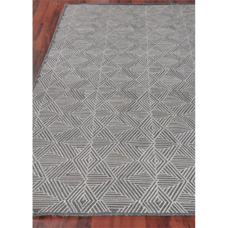 Pavilion Flatweave Wool/Polyester Charcoal 8'x10' Area Rug