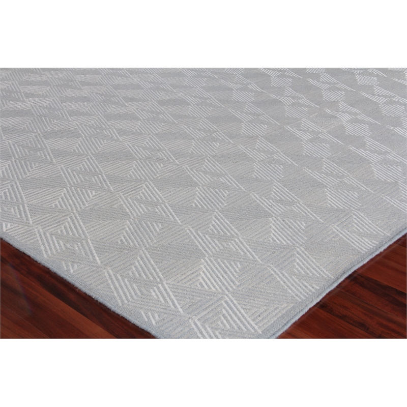 Pavilion Flatweave Wool/Polyester Denim 5'x8' Area Rug
