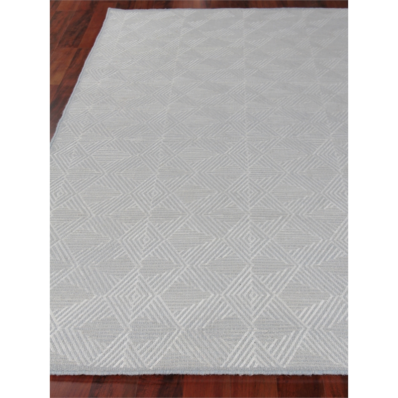 Pavilion Flatweave Wool/Polyester Denim 5'x8' Area Rug