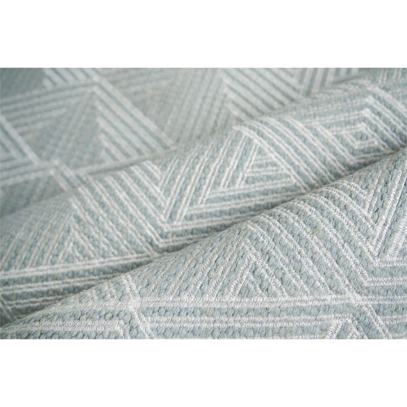 Pavilion Flatweave Wool/Polyester Denim 5'x8' Area Rug