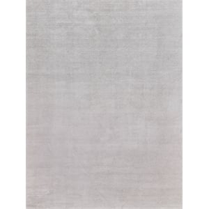 Pearl Handloomed Bamboo Silk Silver 2'x3' Area Rug