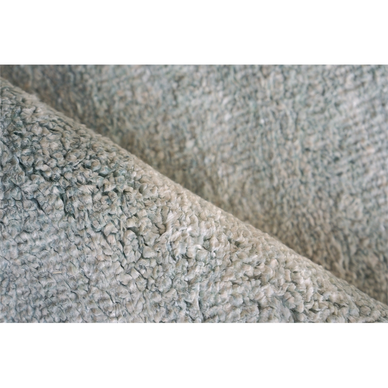 Plush Hand-Knotted Bamboo Silk/Mohair Gray 9'x12' Area Rug