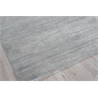 Plush Hand-Knotted Bamboo Silk/Wool Dark Silver 9'x12' Area Rug
