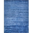 Plush Hand-Knotted Bamboo Silk/Wool Navy 12'x15' Area Rug