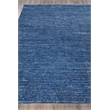 Plush Hand-Knotted Bamboo Silk/Wool Dark Blue 12'x15' Area Rug