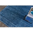 Plush Hand-Knotted Bamboo Silk/Wool Dark Blue 12'x15' Area Rug