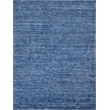 Plush Hand-Knotted Bamboo Silk/Wool Dark Blue 12'x15' Area Rug